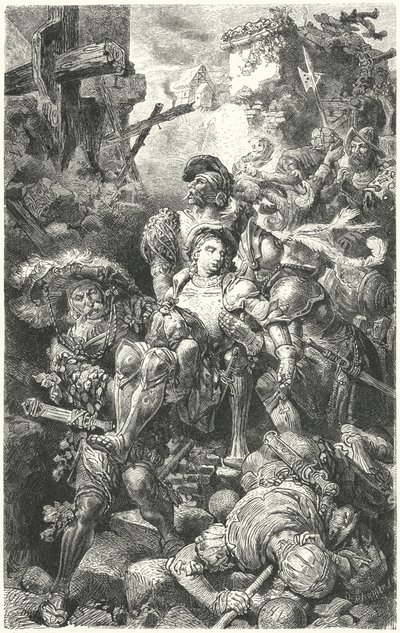 Franz von Sickingen tödlich verwundet bei der Belagerung von Burg Nanstein, 1523 von German School